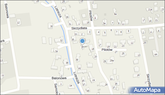 Strzyżewice, Lotnicza, 37, mapa Strzyżewice