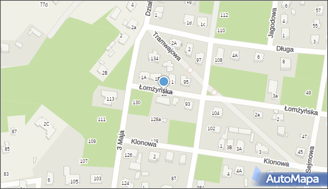 Sulejówek, Łomżyńska, 2B, mapa Sulejówek