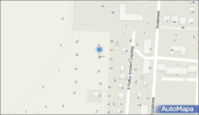 Suszno, Lotnicza, 35, mapa Suszno