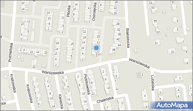 Suwałki, Łomżyńska, 1, mapa Suwałk