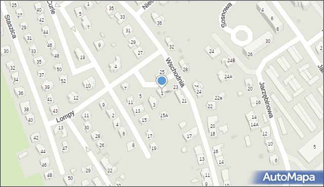 Świdnica, Lompy Józefa, 1, mapa Świdnicy