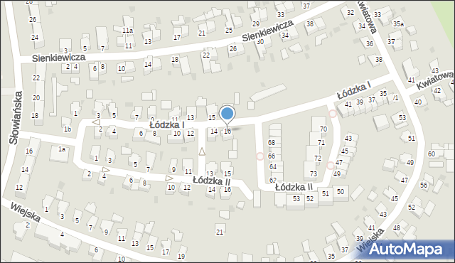 Szczecinek, Łódzka I, 16, mapa Szczecinek