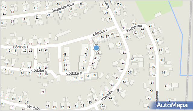 Szczecinek, Łódzka I, 44, mapa Szczecinek