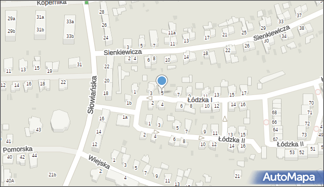 Szczecinek, Łódzka I, 5, mapa Szczecinek