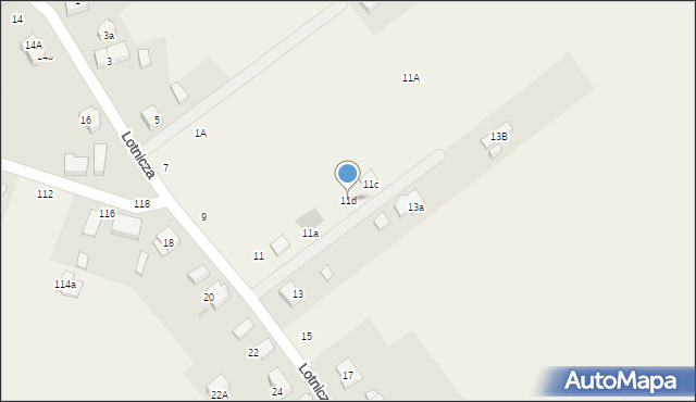 Szewce, Lotnicza, 11d, mapa Szewce