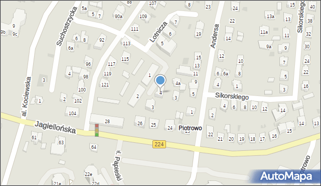 Tczew, Lotnicza, 4, mapa Tczew