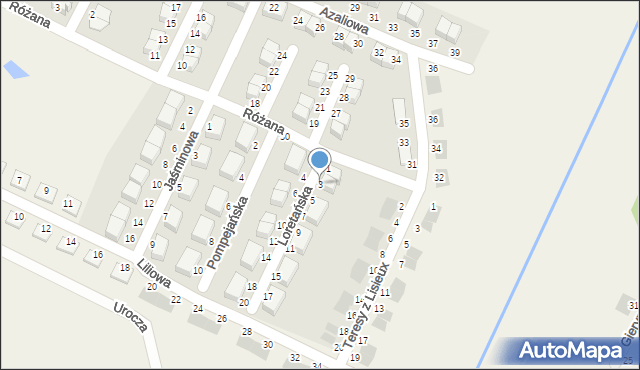 Tokary, Loretańska, 3, mapa Tokary