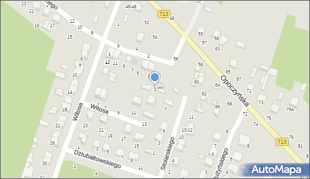 Tomaszów Mazowiecki, Łozińskiego Bohdana Apolinariusza, 1, mapa Tomaszów Mazowiecki