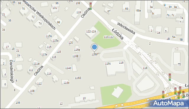 Toruń, Łódzka, 116d, mapa Torunia