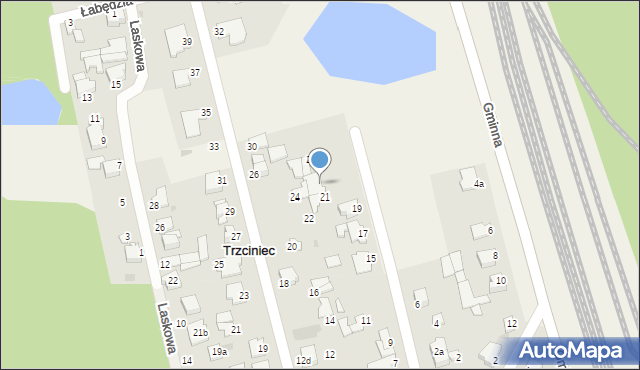 Trzciniec, Łosiowa, 23, mapa Trzciniec