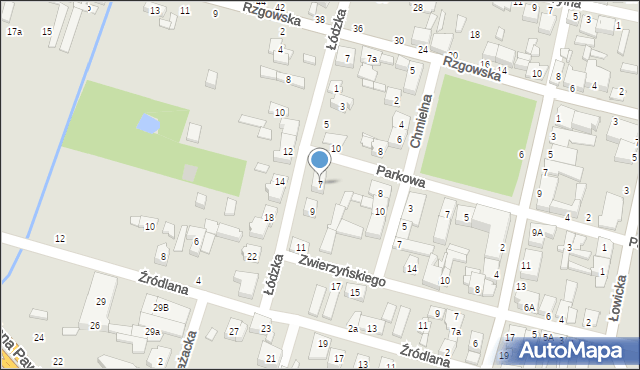 Tuszyn, Łódzka, 7, mapa Tuszyn