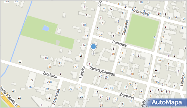Tuszyn, Łódzka, 9, mapa Tuszyn