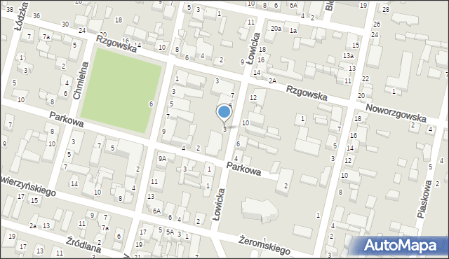 Tuszyn, Łowicka, 3, mapa Tuszyn