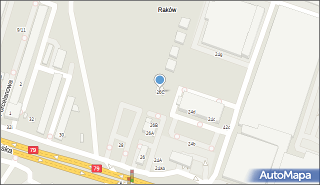 Warszawa, Łopuszańska, 26C, mapa Warszawy