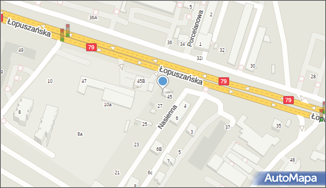 Warszawa, Łopuszańska, 45A, mapa Warszawy
