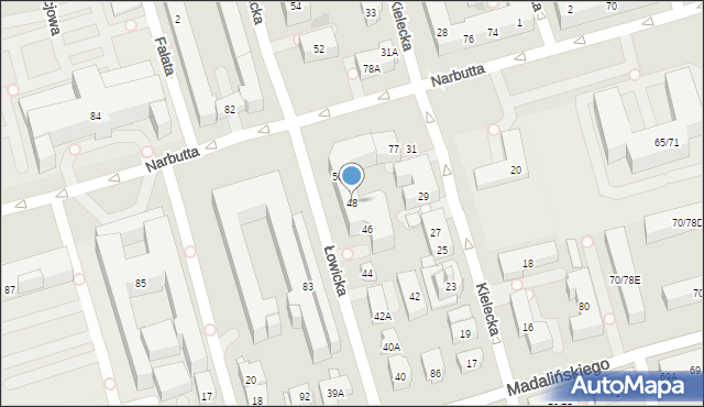 Warszawa, Łowicka, 48, mapa Warszawy