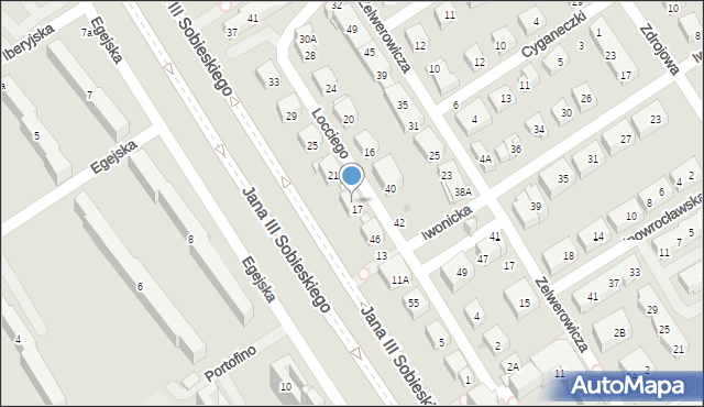 Warszawa, Locciego Augustyna, 19, mapa Warszawy