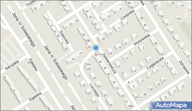 Warszawa, Locciego Augustyna, 32, mapa Warszawy