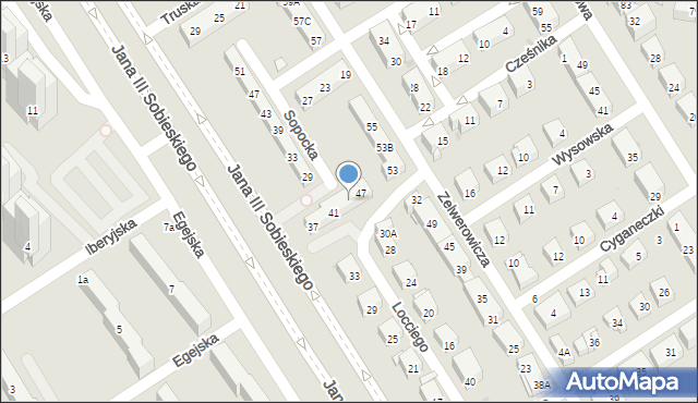 Warszawa, Locciego Augustyna, 45, mapa Warszawy