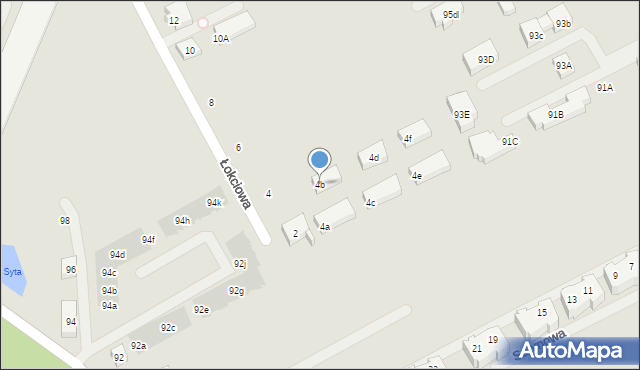 Warszawa, Łokciowa, 4b, mapa Warszawy