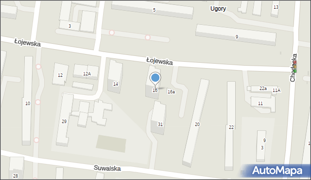 Warszawa, Łojewska, 16, mapa Warszawy