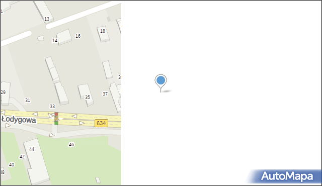 Warszawa, Łodygowa, 43, mapa Warszawy