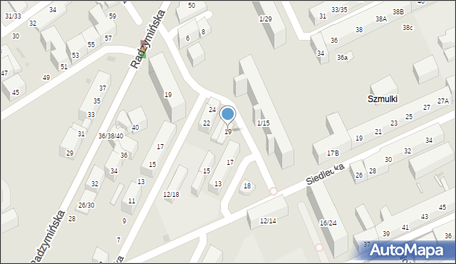 Warszawa, Łochowska, 19, mapa Warszawy