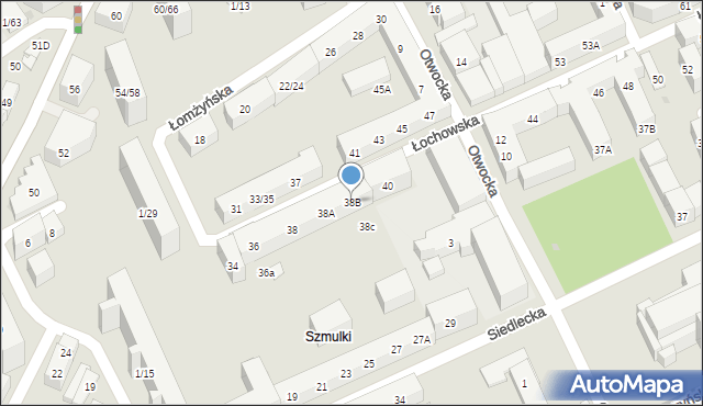 Warszawa, Łochowska, 38B, mapa Warszawy