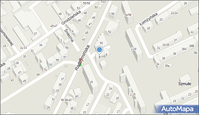 Warszawa, Łomżyńska, 6, mapa Warszawy