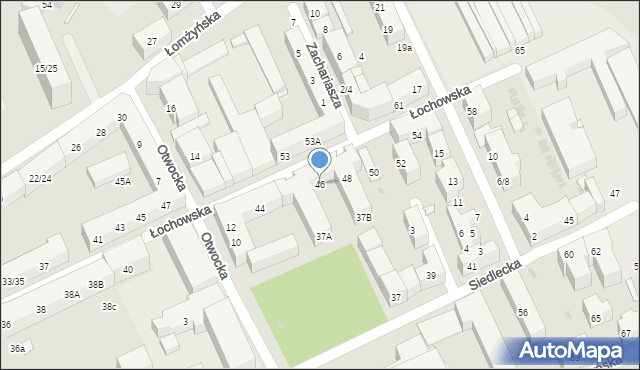 Warszawa, Łochowska, 46, mapa Warszawy