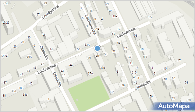 Warszawa, Łochowska, 48, mapa Warszawy