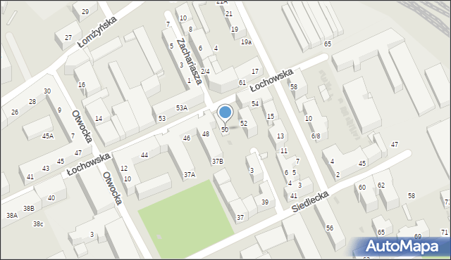 Warszawa, Łochowska, 50, mapa Warszawy