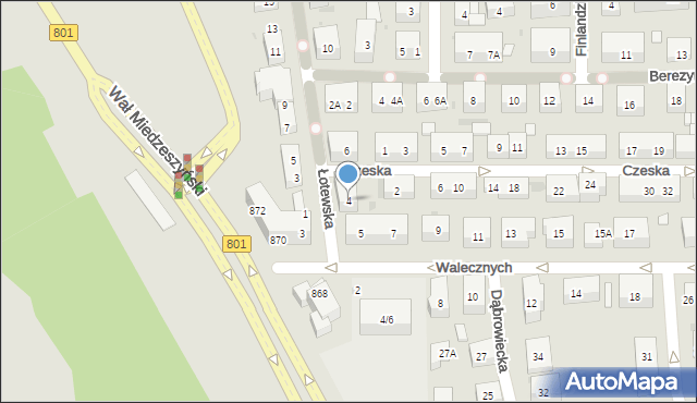 Warszawa, Łotewska, 4, mapa Warszawy