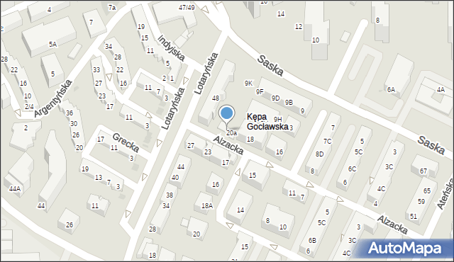 Warszawa, Lotaryńska, 48A, mapa Warszawy