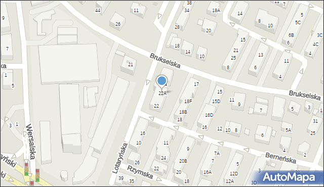 Warszawa, Lotaryńska, 22A, mapa Warszawy