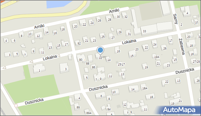 Warszawa, Lokalna, 12, mapa Warszawy