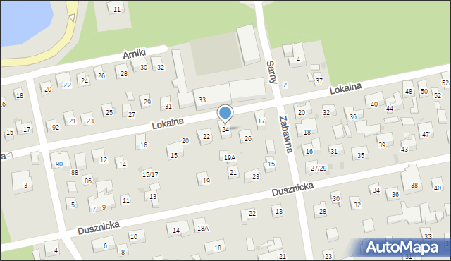 Warszawa, Lokalna, 24, mapa Warszawy