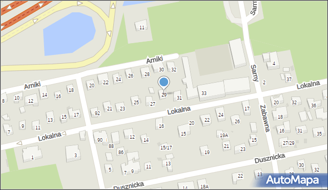 Warszawa, Lokalna, 29, mapa Warszawy