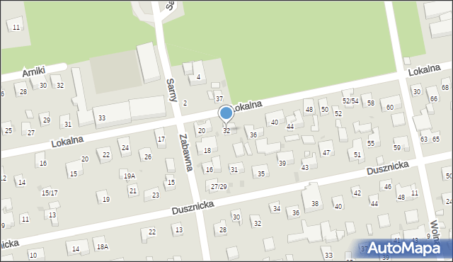 Warszawa, Lokalna, 32, mapa Warszawy