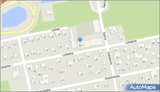 Warszawa, Lokalna, 33, mapa Warszawy