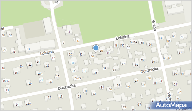 Warszawa, Lokalna, 38, mapa Warszawy
