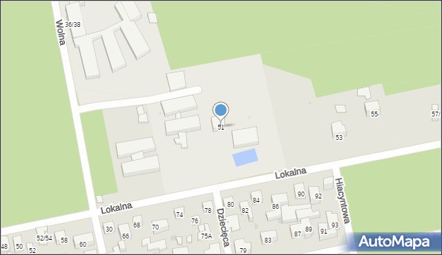 Warszawa, Lokalna, 51, mapa Warszawy