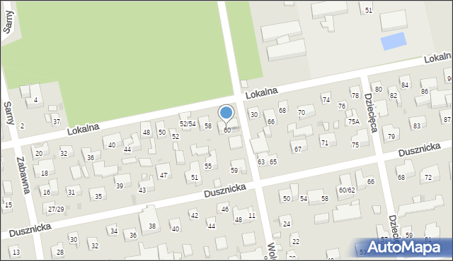 Warszawa, Lokalna, 60, mapa Warszawy