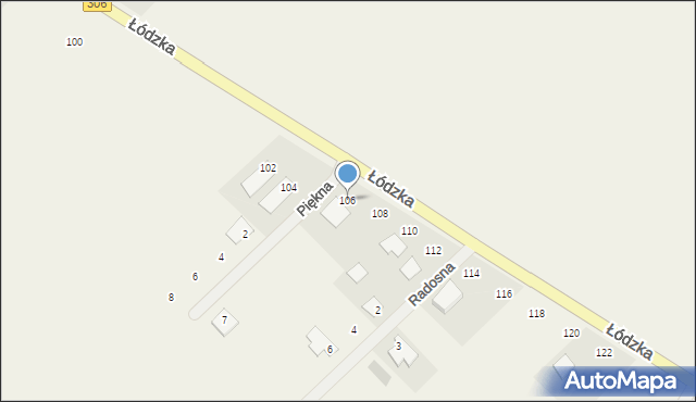 Witobel, Łódzka, 106, mapa Witobel