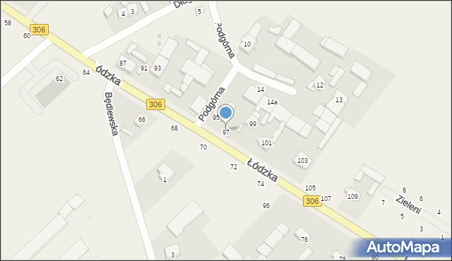 Witobel, Łódzka, 97, mapa Witobel