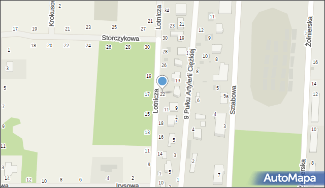 Włodawa, Lotnicza, 22, mapa Włodawa