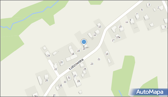 Włosań, Łobzowska, 14, mapa Włosań