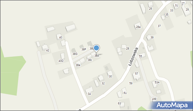 Włosań, Łobzowska, 38d, mapa Włosań