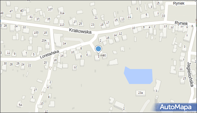 Wojnicz, Loretańska, 1, mapa Wojnicz