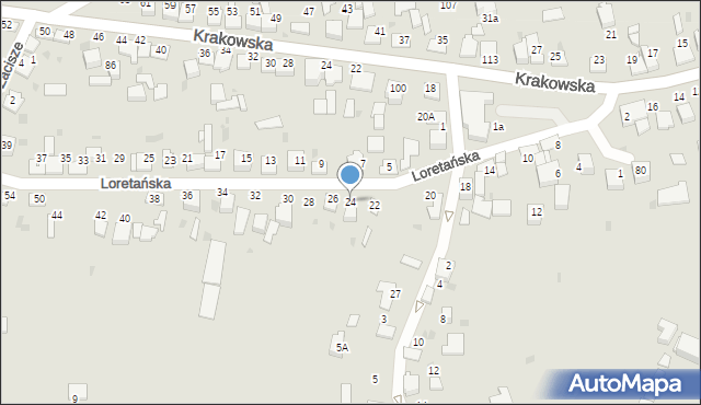 Wojnicz, Loretańska, 24, mapa Wojnicz